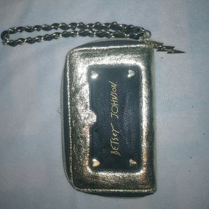 Gold Betsey wristlet